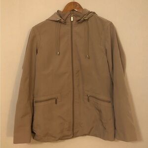 Men's Beige Hooded Jacket